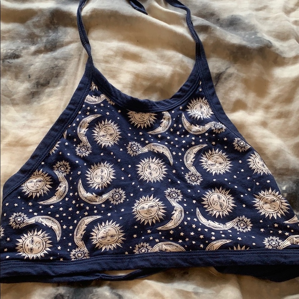 Moon and stars crop top